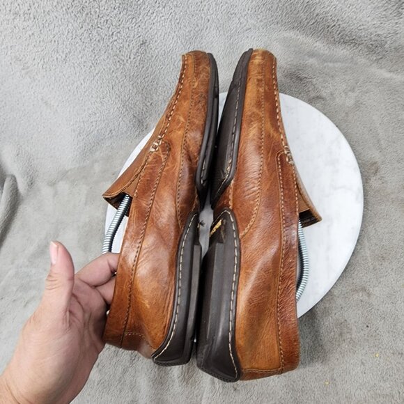 Rockport Shoes Mens Size 12 Brown Leather Slip On Driving Mocassin *GUC* main image 8